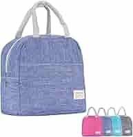 lunch box tote bag／silver × denim Amazon.com: Small Lunch Bags for Women and Men Kids